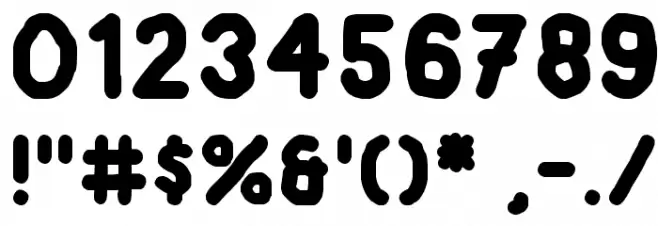 Handform Font OTHER CHARS