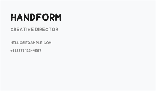 Handform Business Card