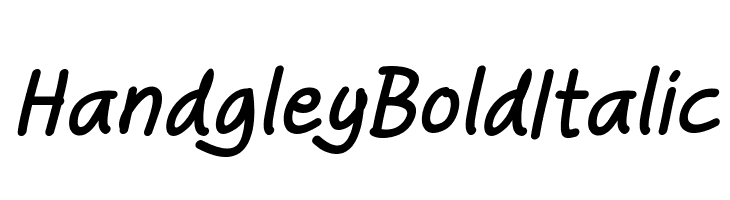 Handgley Bold Italic  Frei Schriftart Herunterladen
