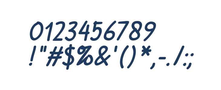 Handgley Bold Italic Other Characters