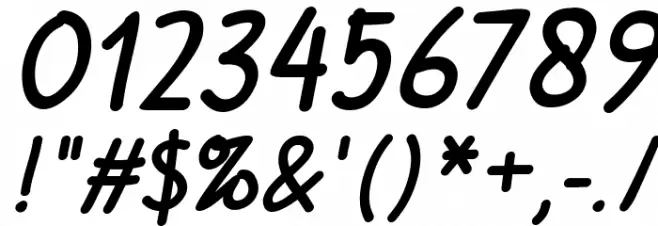 Handgley Bold Italic Font OTHER CHARS