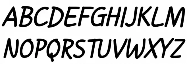 Handgley Bold Italic Schriftart Groß