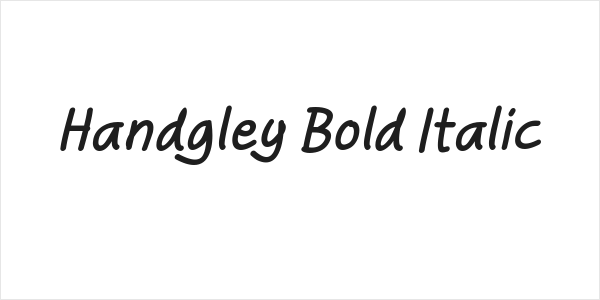 Handgley Bold Italic Logo