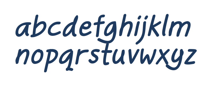 Handgley Bold Italic Lowercase