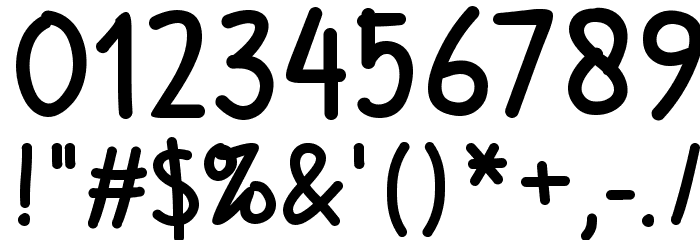 Handgley Bold Font OTHER CHARS
