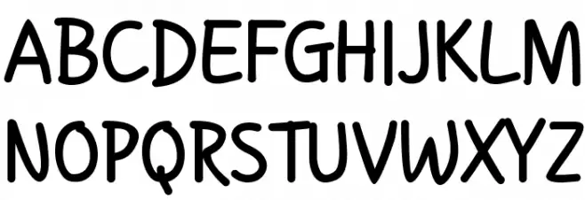 Handgley Bold Font Litere mari