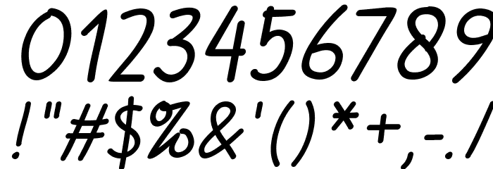 Handgley Italic Font OTHER CHARS
