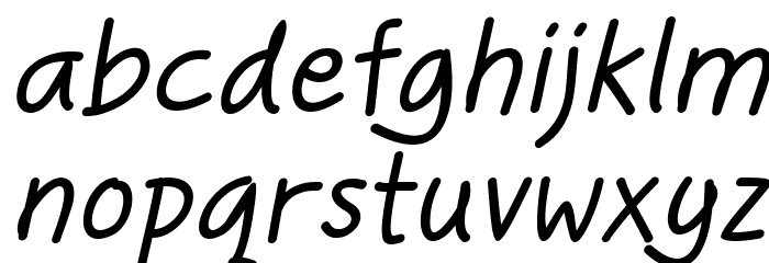 Handgley Italic Font LOWERCASE