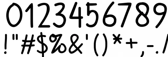 Handgley Font OTHER CHARS