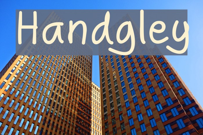 Handgley Font examples