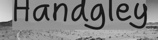 Handgley Font examples