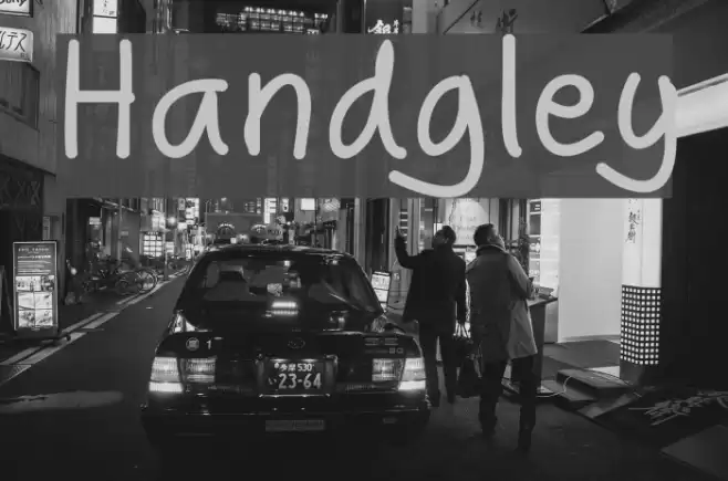 Handgley Font examples