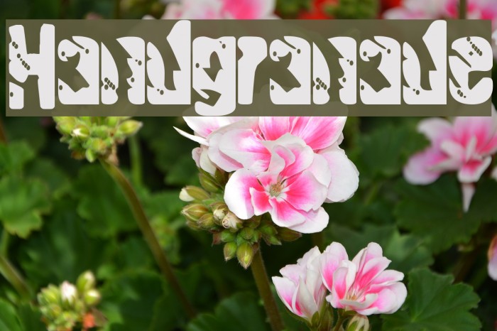 Handgranade Font examples