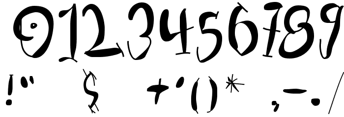 Handiqua Font OTHER CHARS