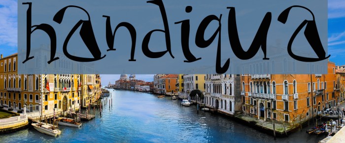 Handiqua Font examples
