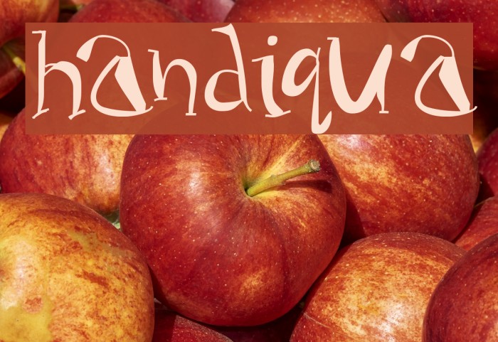 Handiqua Font examples