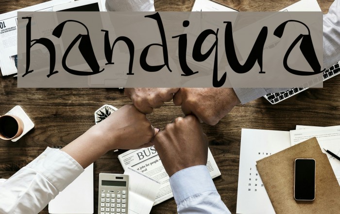 Handiqua Font examples