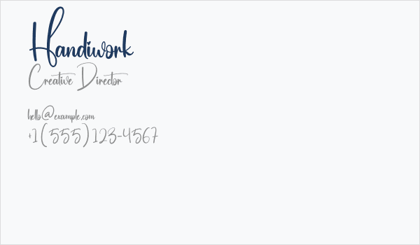 Handiwork Business Card