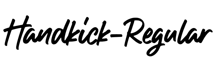 Handkick-Regular  Frei Schriftart Herunterladen