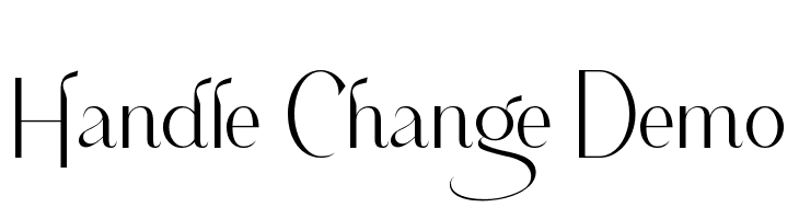 Handle Change Demo  les polices de caractères gratuit tlcharger