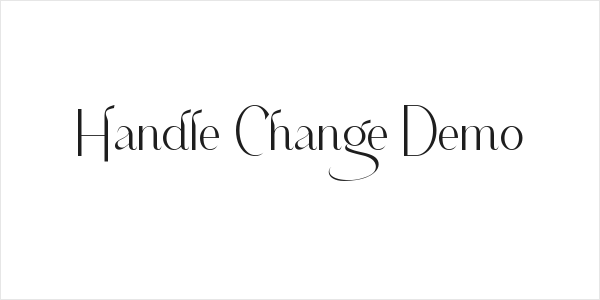 Handle Change Demo Logo