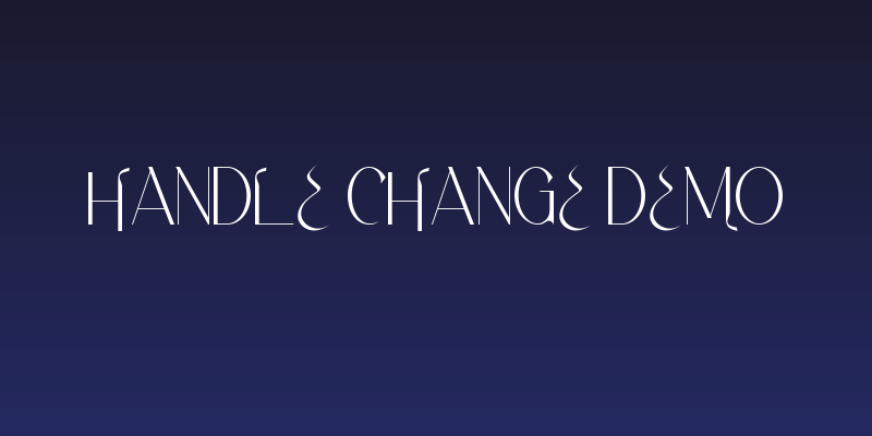 Handle Change Demo Social Header