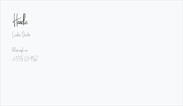 Handle Business Card