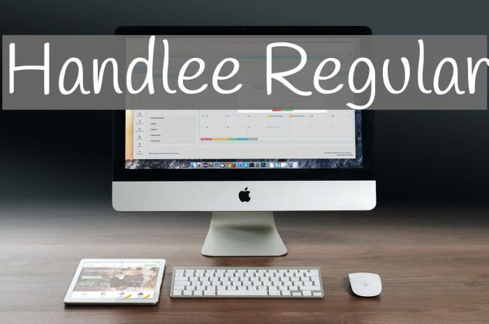 Handlee Regular Font examples