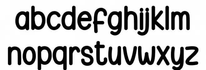 Handles Font LOWERCASE