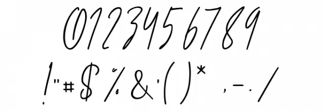 Handletter Signature Font OTHER CHARS