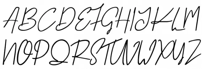 Handletter Signature Fonte MAIÚSCULAS