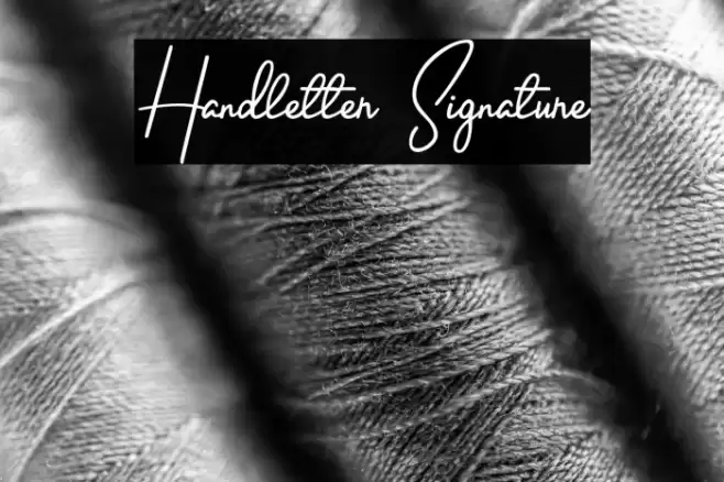 Handletter Signature Font examples