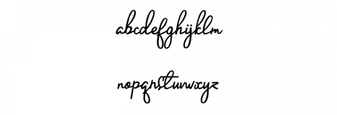 Handletter Signature फ़ॉन्ट लोअरकेस