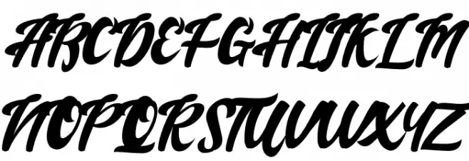 Handletterink Schriftart Groß