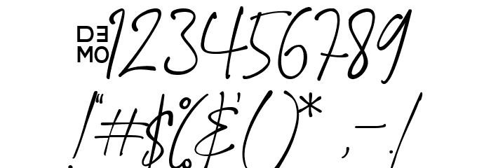 Handletters_Demo Font OTHER CHARS
