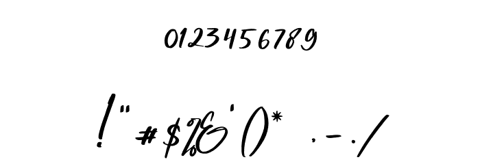 Handlettery demo Regular Font OTHER CHARS