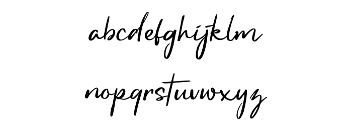 Handlettery demo Regular Font LOWERCASE