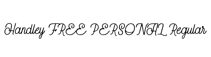 Handley FREE PERSONAL Regular  नि: शुल्क फ़ॉन्ट्स डाउनलोड