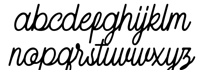 Handley FREE PERSONAL Regular Font LOWERCASE