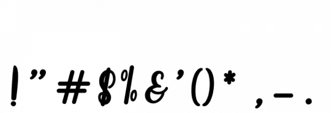 Handley Font OTHER CHARS