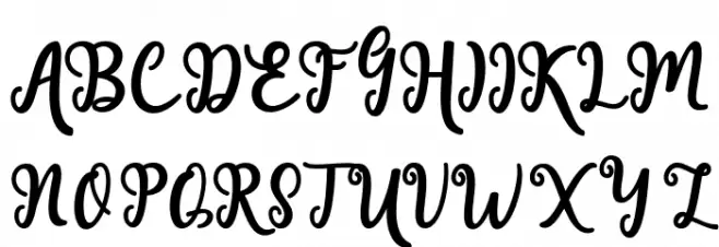 Handley Schriftart Groß