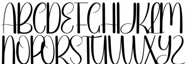 Handline Caratteri MAIUSCOLE