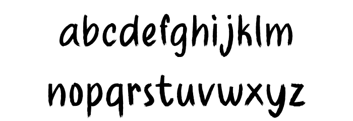 Handmade Brushes Font LOWERCASE