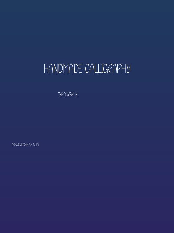 Handmade Calligraphy Poster