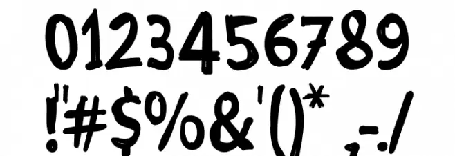 Handmade Memories Font OTHER CHARS