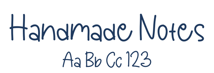 Handmade Notes Font Preview
