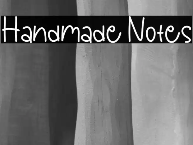 Handmade Notes Fonte examples