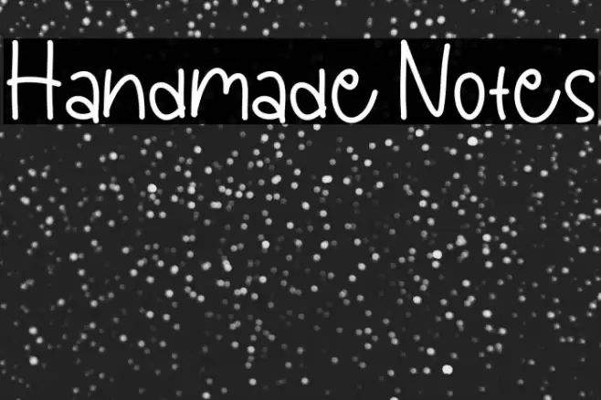 Handmade Notes Fonte examples