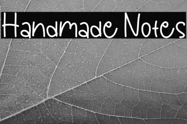 Handmade Notes Fonte examples