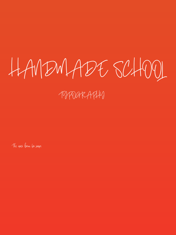 Handmade School Poster